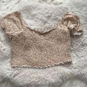 aerie floral crop top